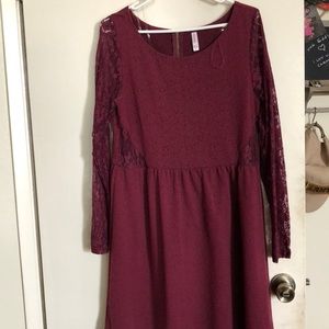 Burgundy dress
